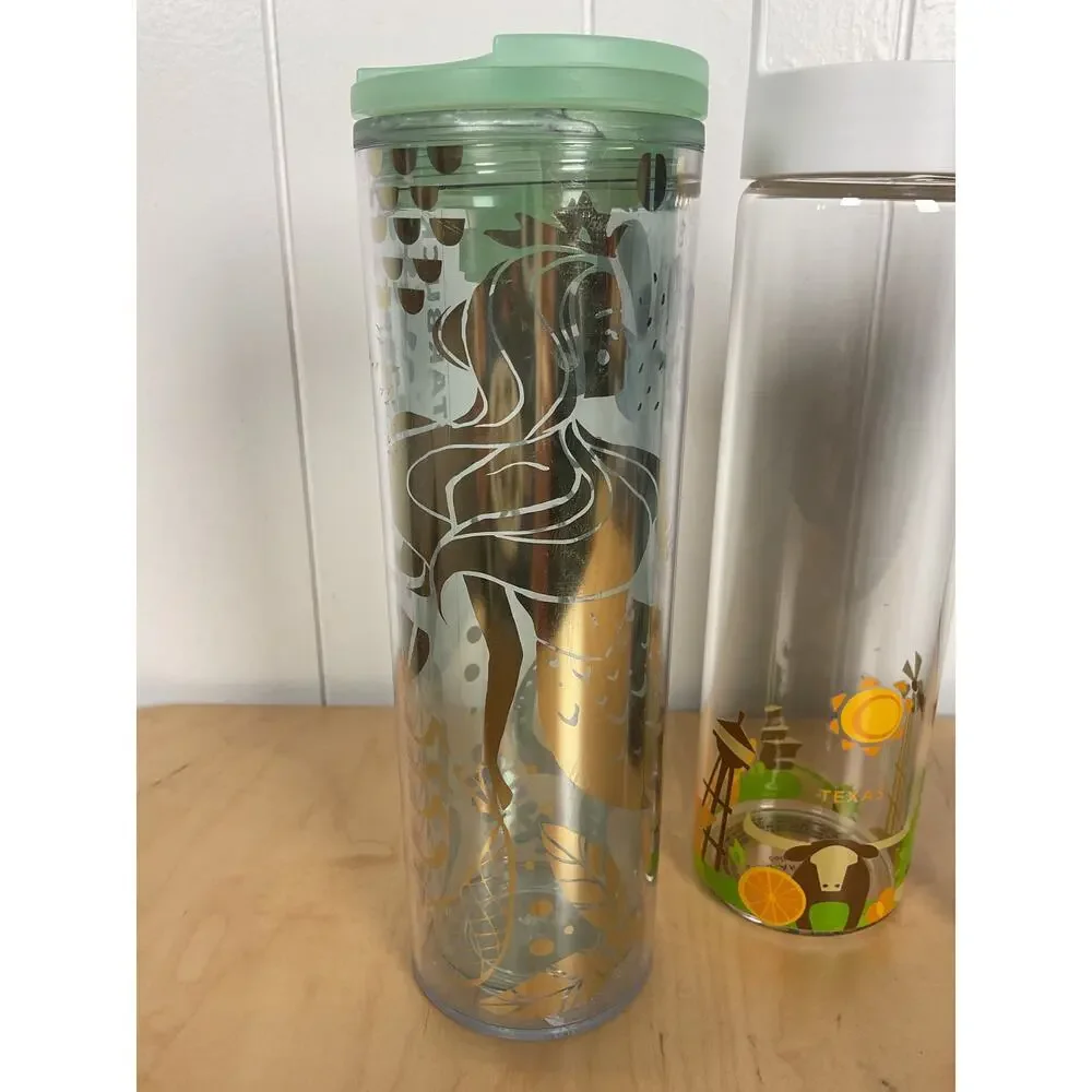 Starbucks‎ Set of Three Coffee/Water Travel Mugs 2-16 OZ and 1-18.5 OZ